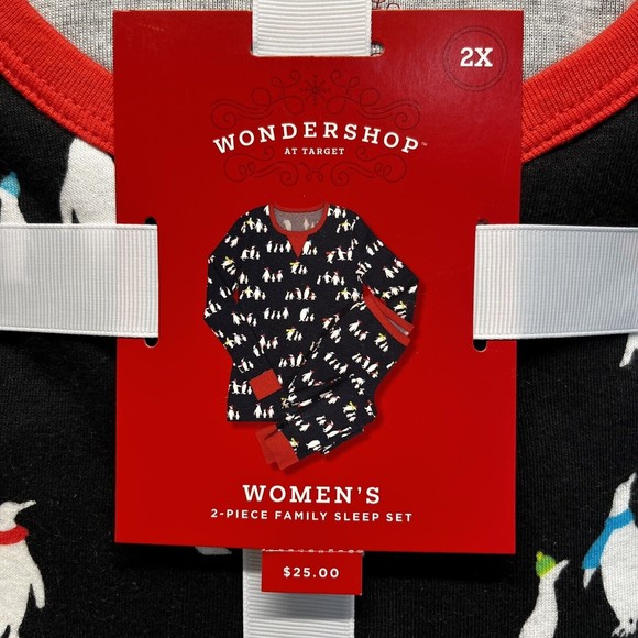 Wondershop Family Sleep Set 2 Pc Pajamas Women’s 2XL Penguin Pattern Winter NWT - Picture 3 of 4